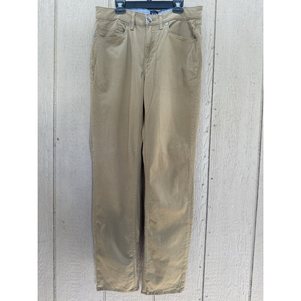 GAP Khakis Denim Style Pants Mens Size 32x32 Tan Beige Casual Chino.